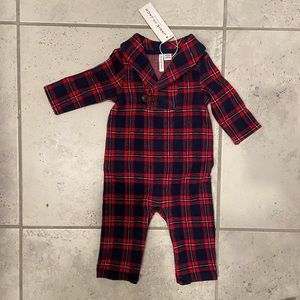 Janie & Jack Boys 3-6M Plaid Onsie